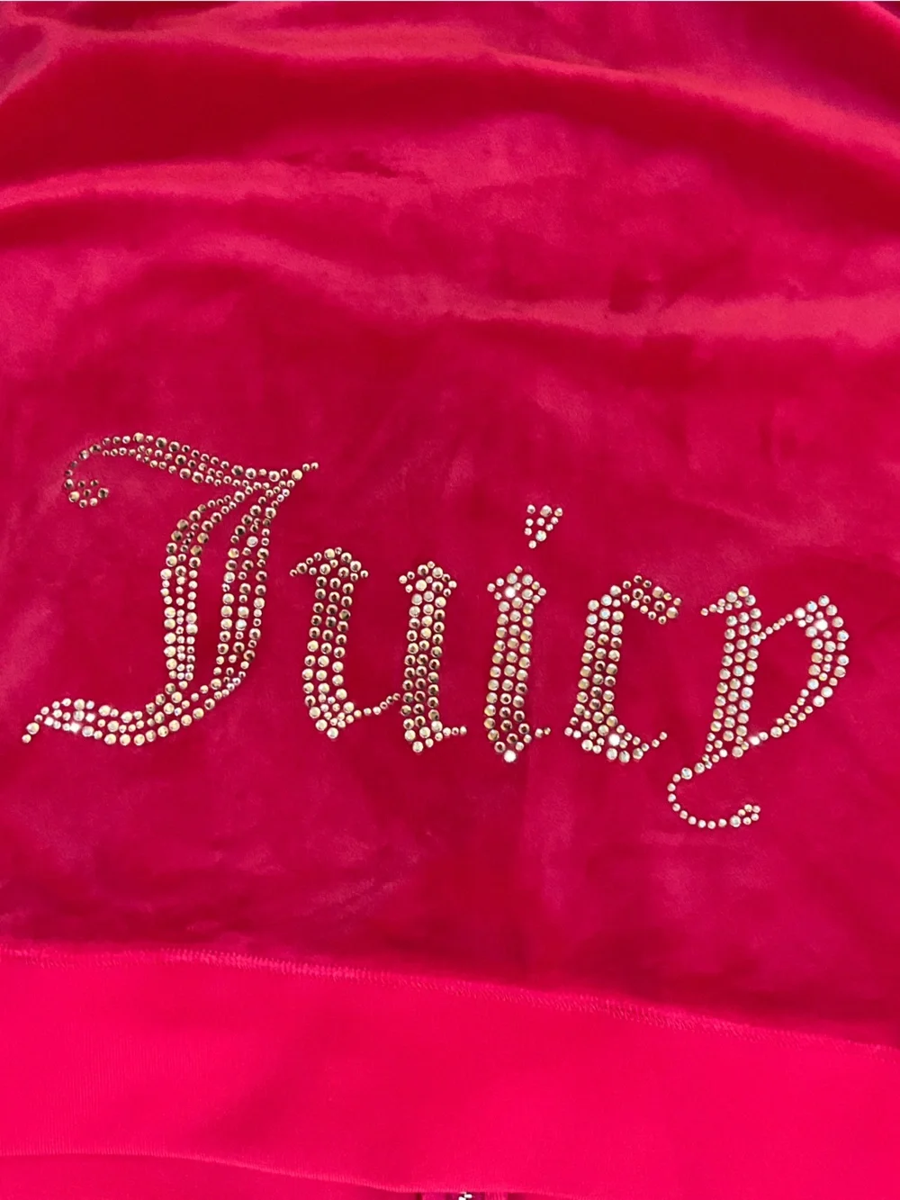 Juicy Couture Pink Velour Tracksuit Set - Rhinestone Gothic Back Logo - Size 1X - Picture 13 of 16